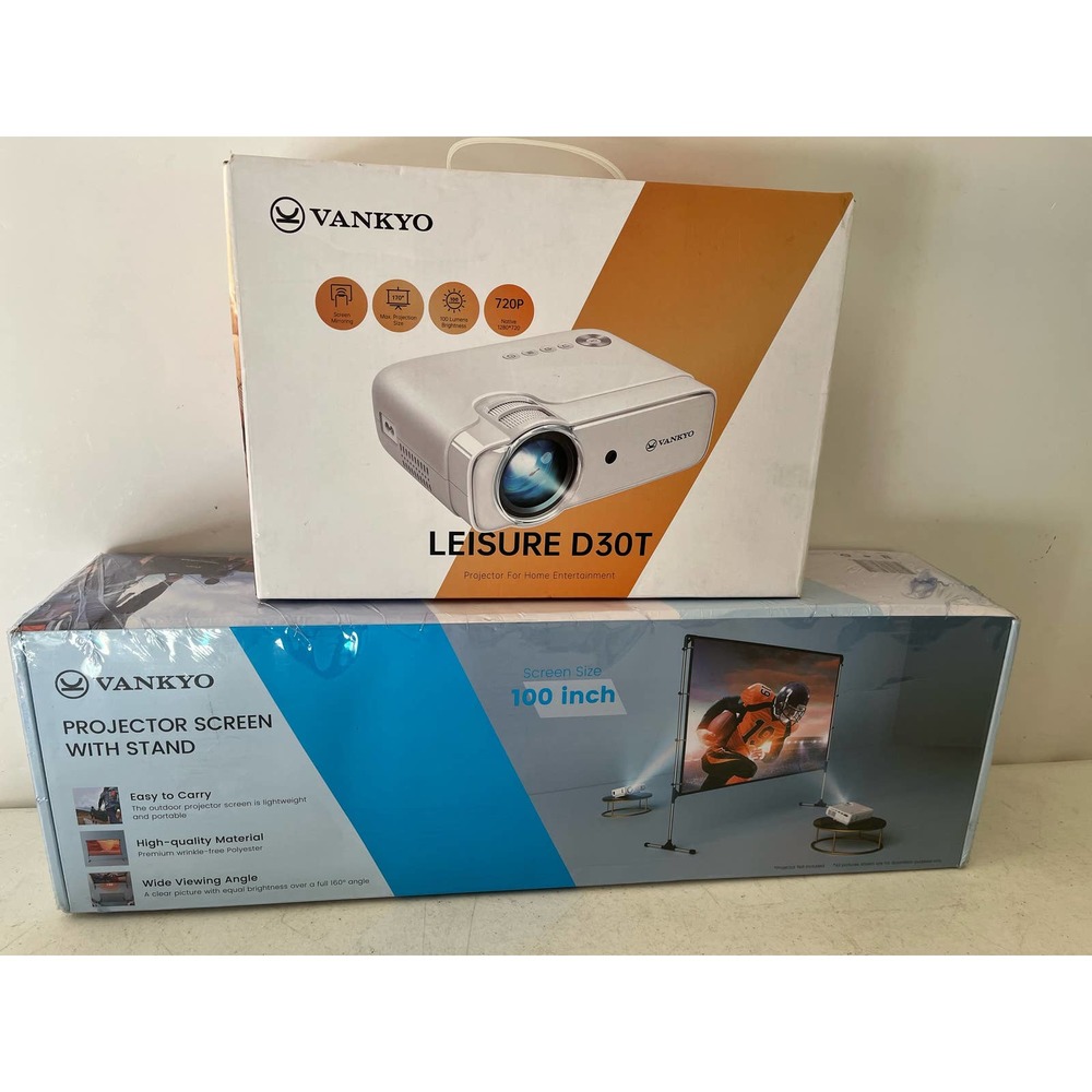 New Vankyo Projector and 100” Screen D30T